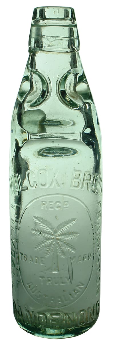 Wilcox Truly Australian Lilydale Frankston Dandenong Codd Bottle