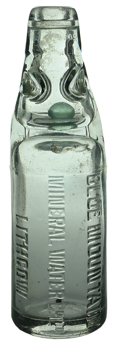 Blue Mountain Mineral Water Lithgow Codd Bottle