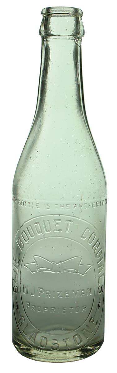 Blue Bouquet Gladstone Crown Seal Bottle