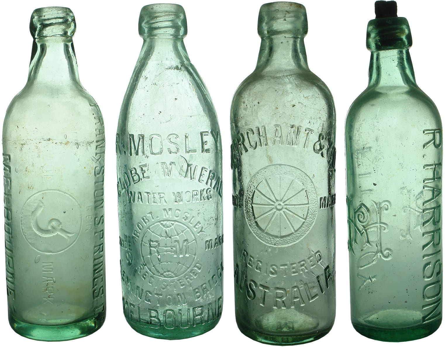 Old Antique Internal Thread Soft Drink Bottles