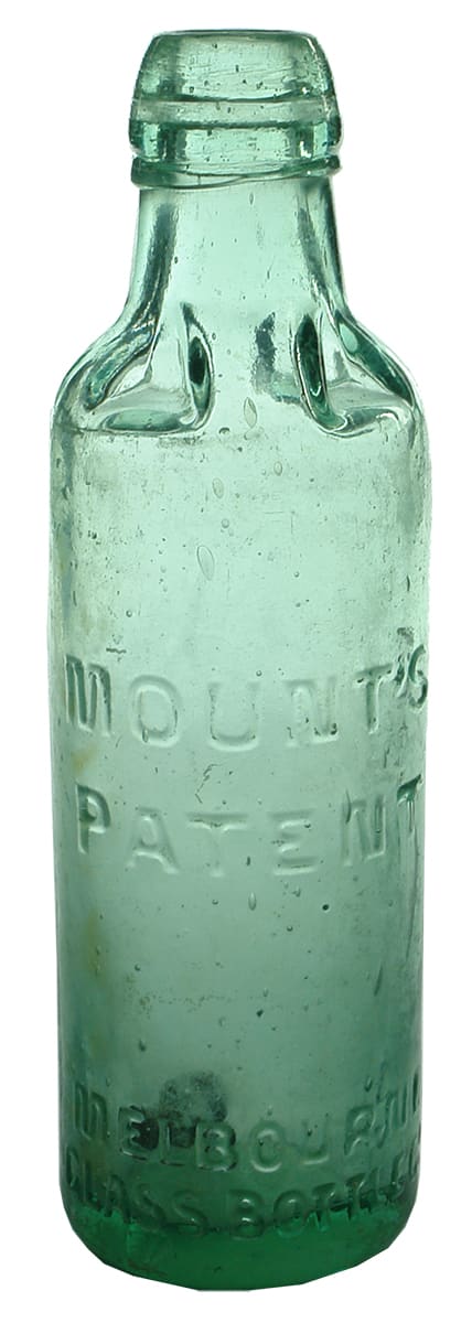 Mount's Patent Melbourne Glass Bottle Works Antique Bottle