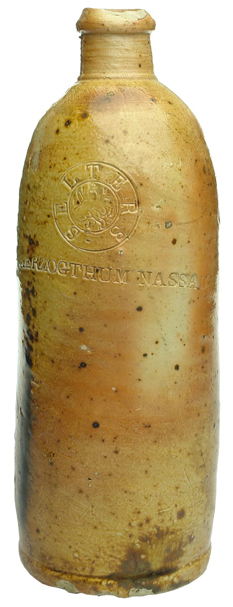 Herzogthum Nassau Mineral Water Stone Bottle