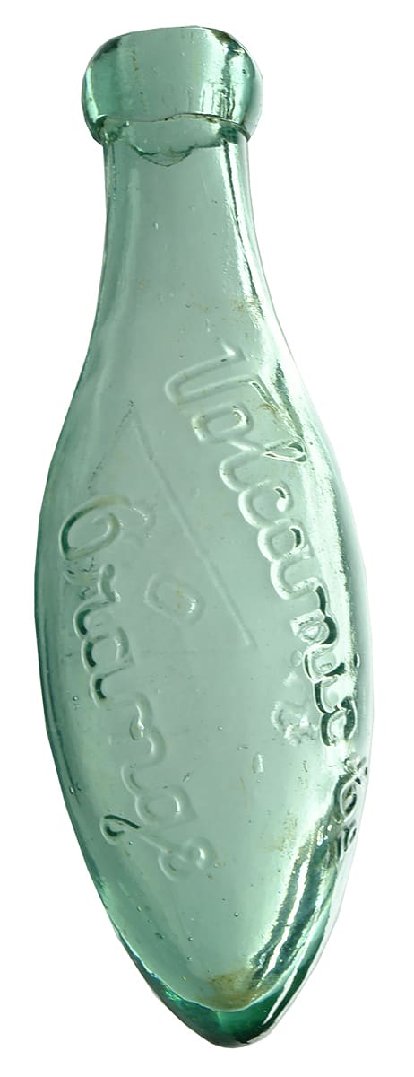 Volcanic Orange Weily Antique Torpedo Bottle