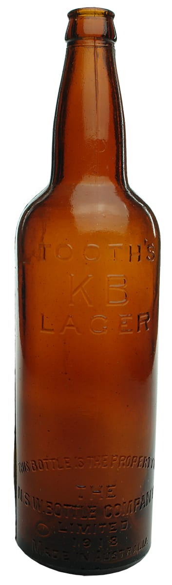 Tooths KB Lager Vintage Beer Bottle
