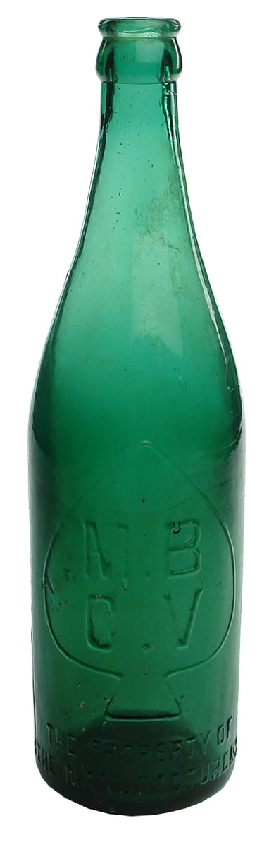 MBCV Antique Green Crown Seal Beer Bottle