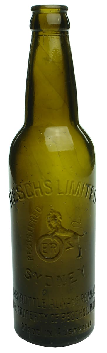Resch's Limited Sydney Crown Seal Beer Bottle