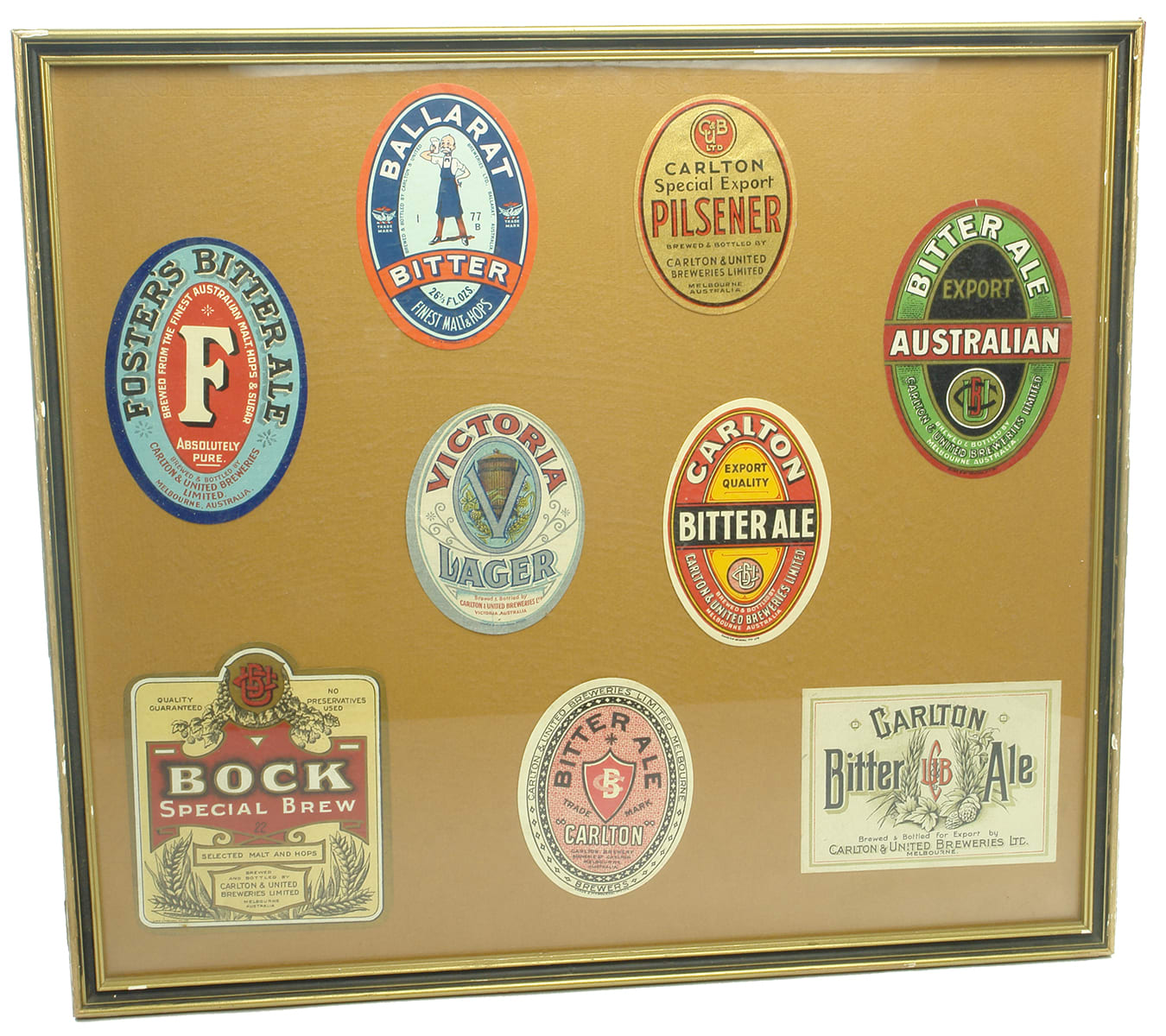 Carlton and United Breweries Vintage Labels
