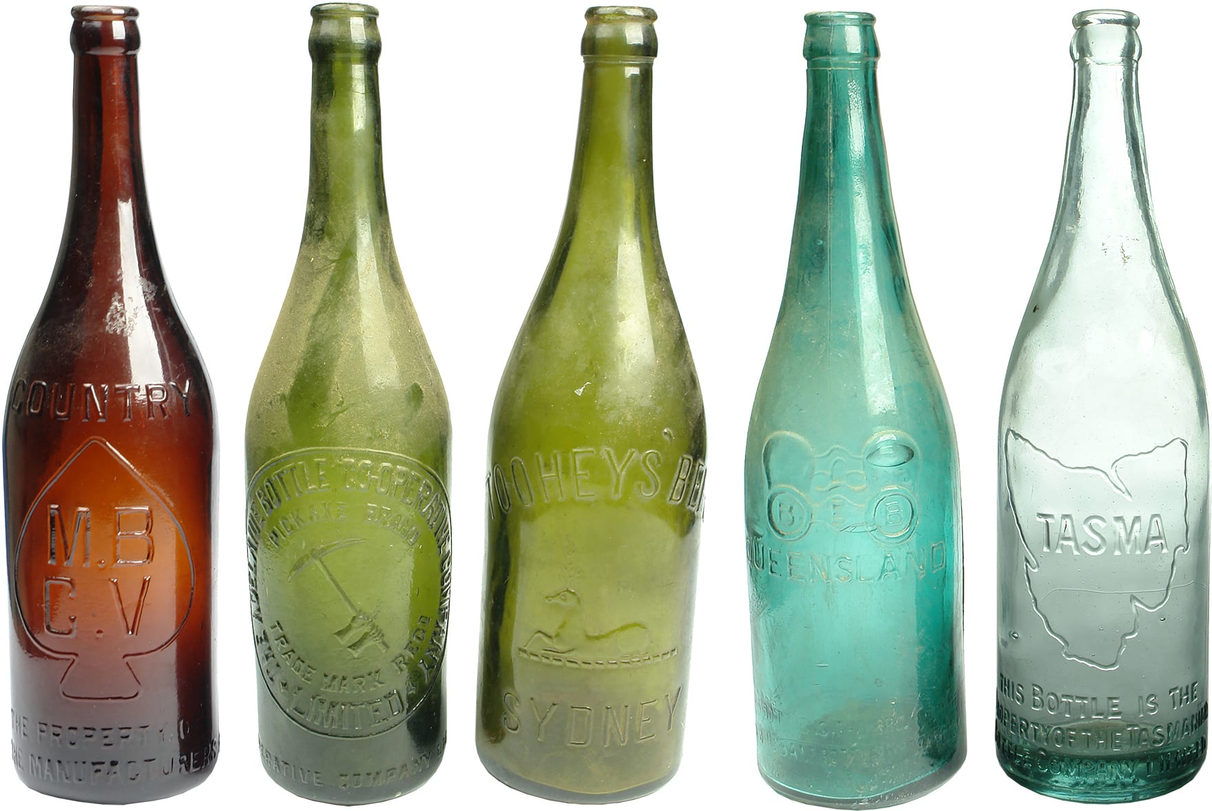 Antique Old Australian Beer Bottles