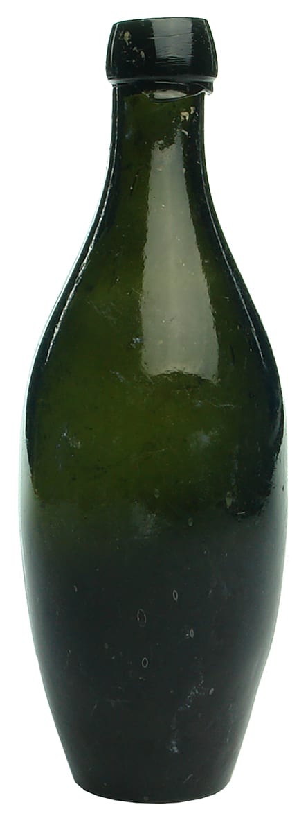 Small Black Glass Skittle Bottle