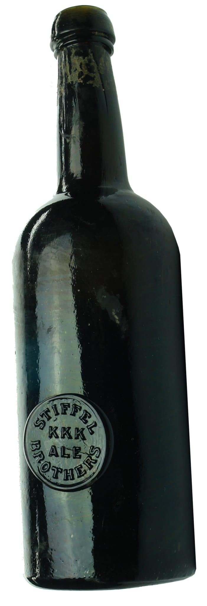Stiffel Brothers KKK Ale Sealed Black Glass Bottle