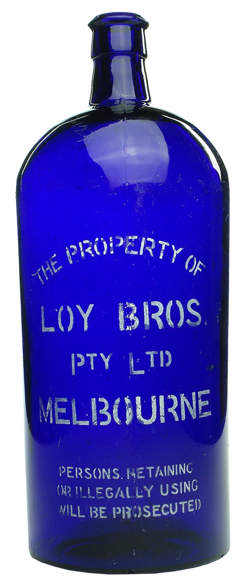 Loy Bros Melbourne Blue Glass Demijohn