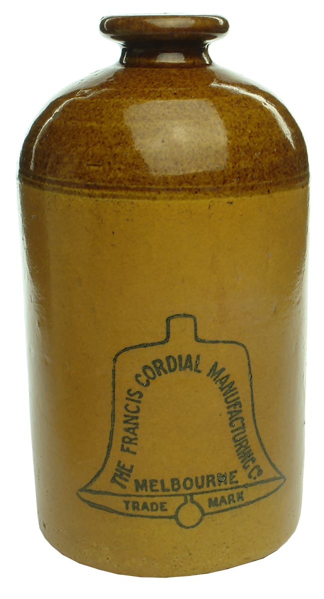 Francis Cordial Melbourne Orange Stoneware Demijohn