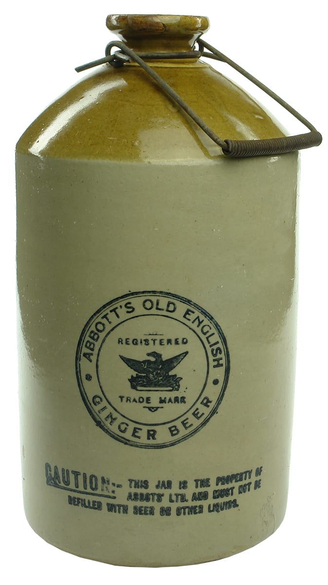 Abbott's Old English Phoenix Stoneware Demijohn