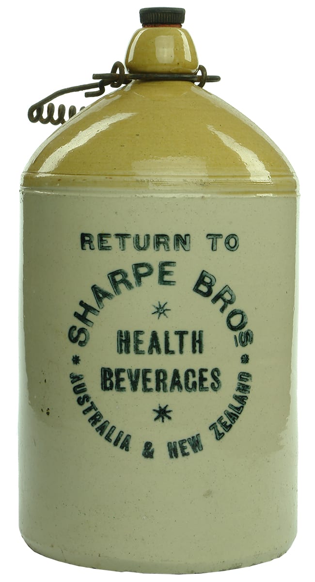 Sharpe Bros Australia New Zealand Printed Stoneware Demijohn