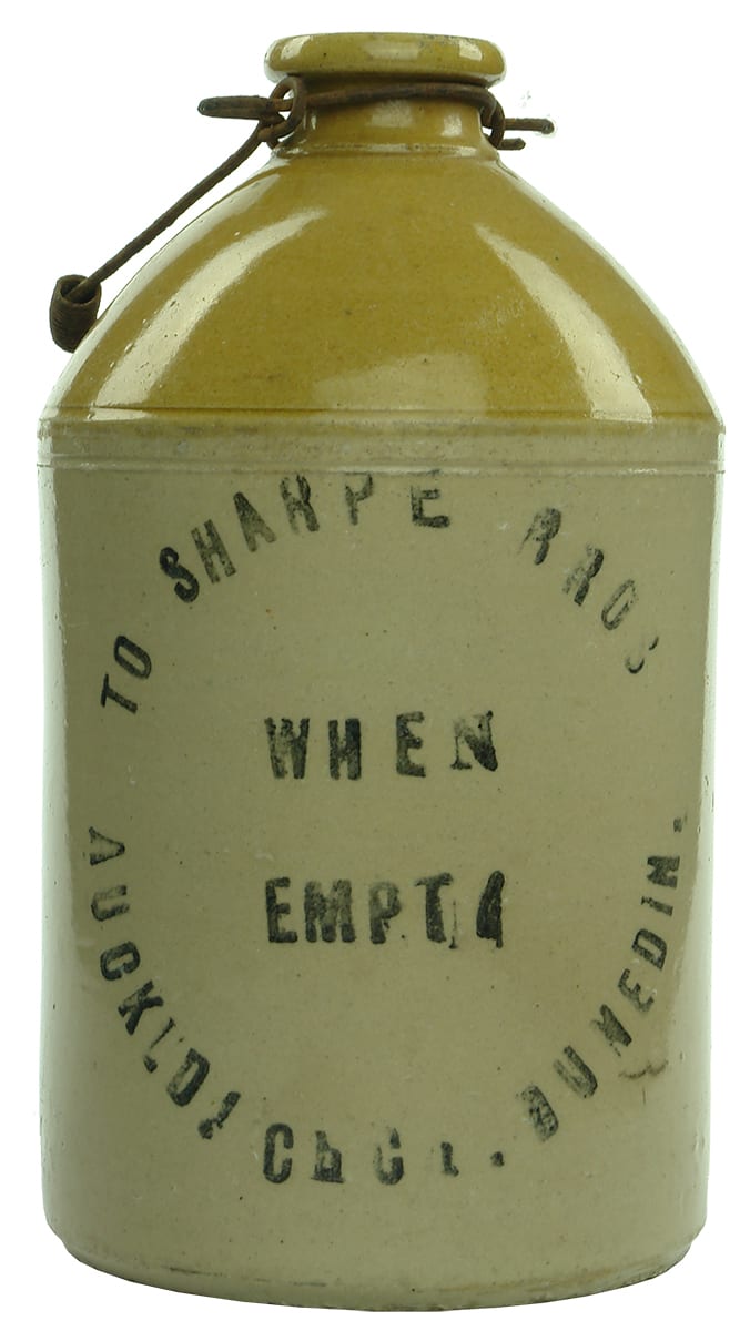 Sharpe Bros Australia New Zealand Printed Stoneware Demijohn