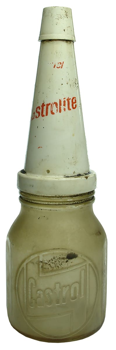 Castrol Pint Oil bottle Castrolite Pourer