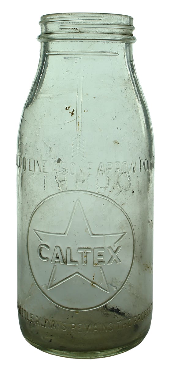 Caltex Quart Oil bottle