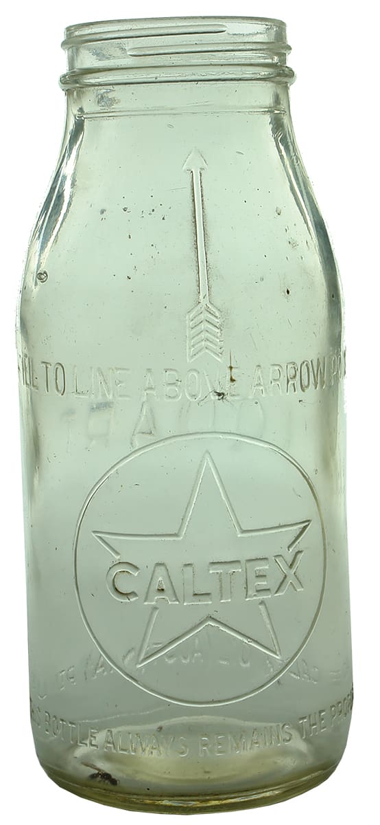 Caltex Quart Oil bottle