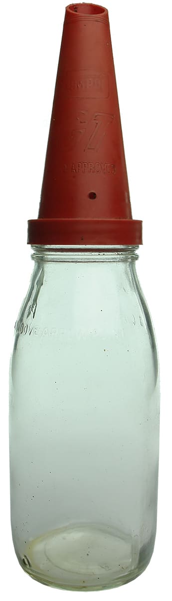 Quart Oil bottle Ampol Pourer