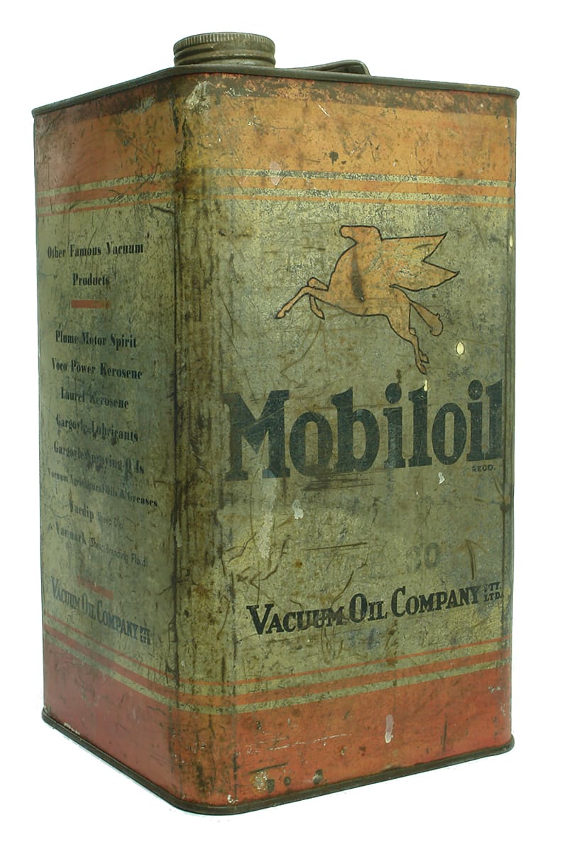 Mobiloil Vacuum Oil Pegasus Tin