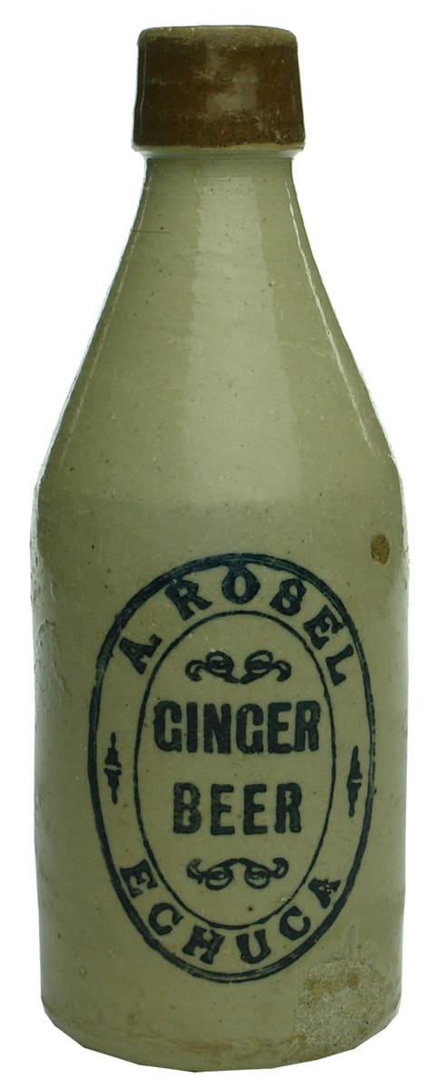 Rosel Ginger Beer Echuca Stoneware Bottle