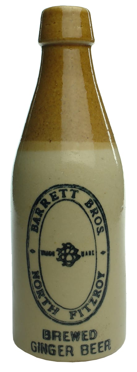 Barrett Bros North Fitzroy Stone Ginger Beer Bottle