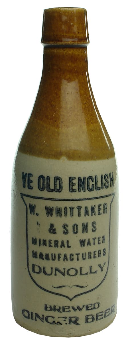 Whittaker Dunolly Brewed Ginger Beer Bottle