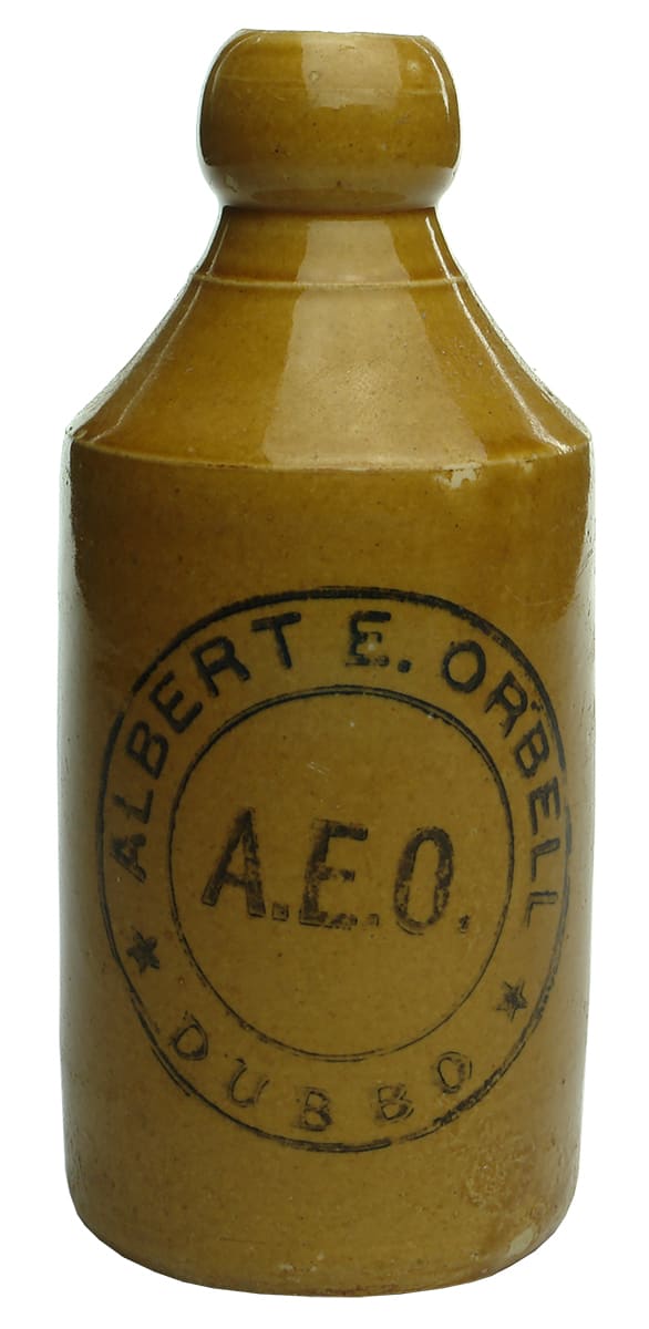 Albert Orbell Dubbo Stoneware Ginger Beer Bottle