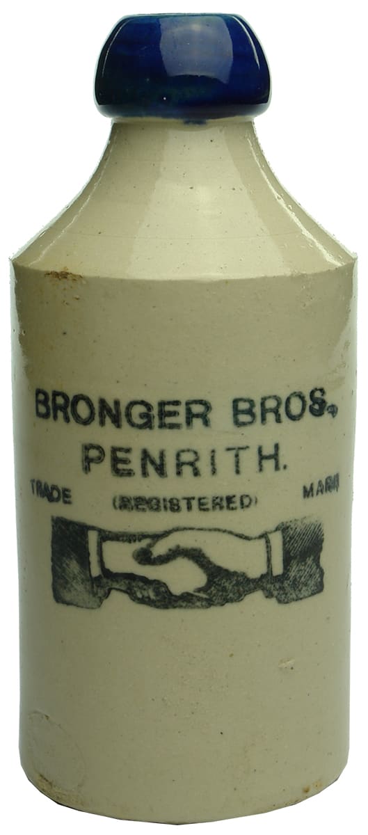 Bronger Bros Penrith Blue Lip Ginger Beer Bottle