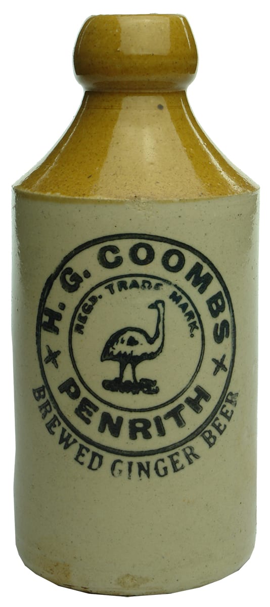 Coombs Penrith Brewed Ginger Beer Stone Bottle