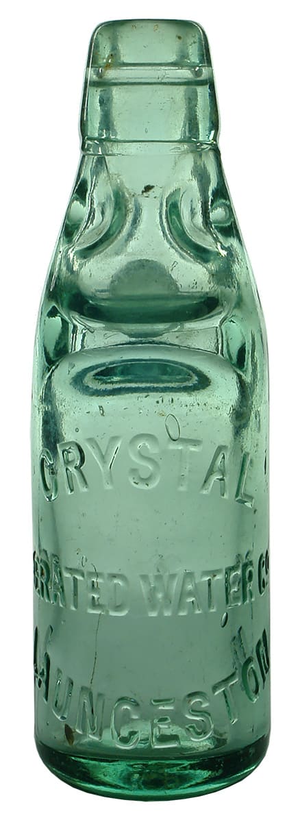 Crystal Aerated Water Launceston Codd Marble Bottle