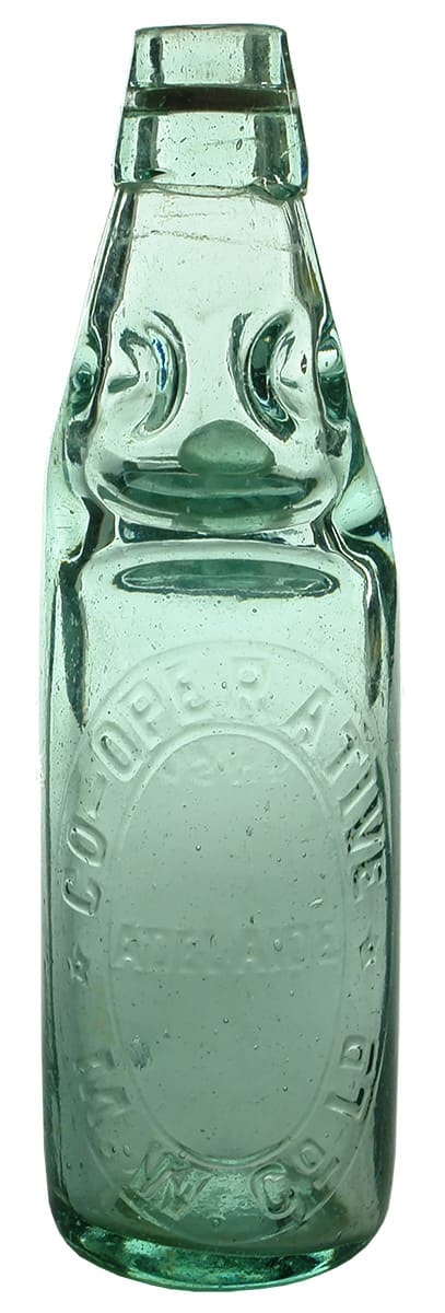 Co-operative Mineral Waters Adelaide Codd Marble Bottle