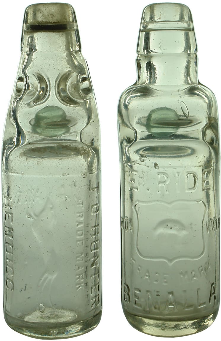 Antique Old Codd Marble Bottles