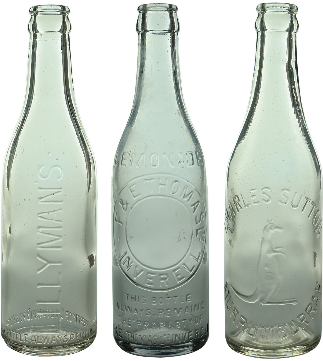 Old Vintage Crown Seal Soft Drink Bottles