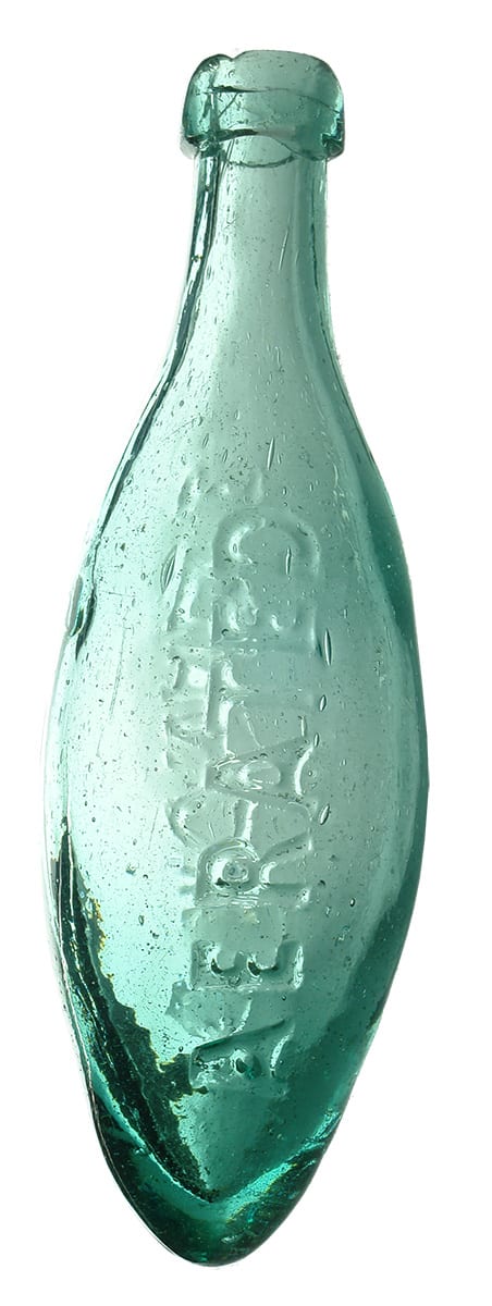 Aerated Lemonade Antique Torpedo Soft Drink Bottle