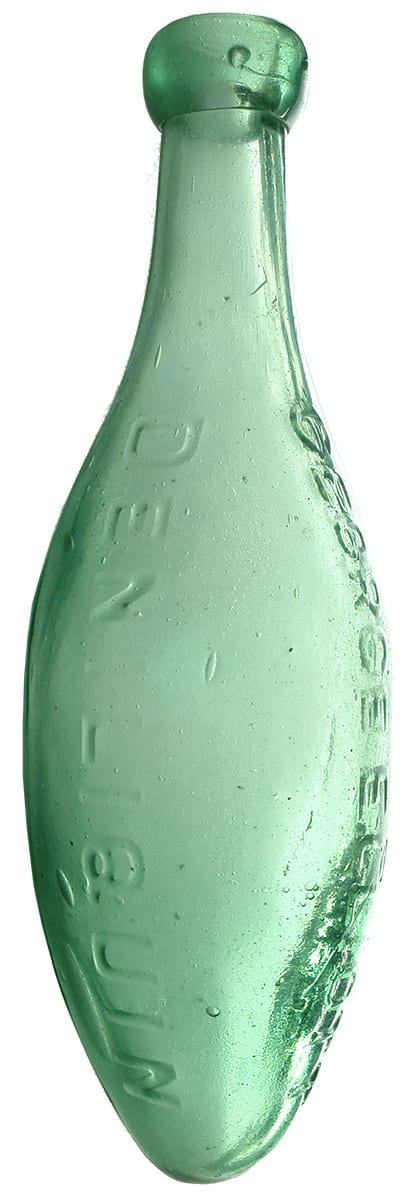 George Elliott Deniliquin Antique Torpedo Soft Drink Bottle