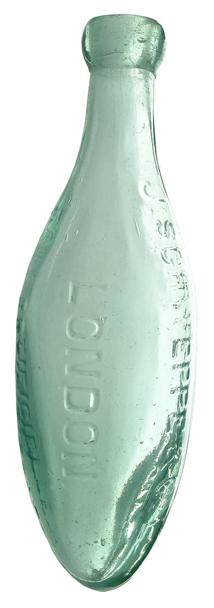 Schweppe London Eaux Artificielles Antique Torpedo Soft Drink Bottle