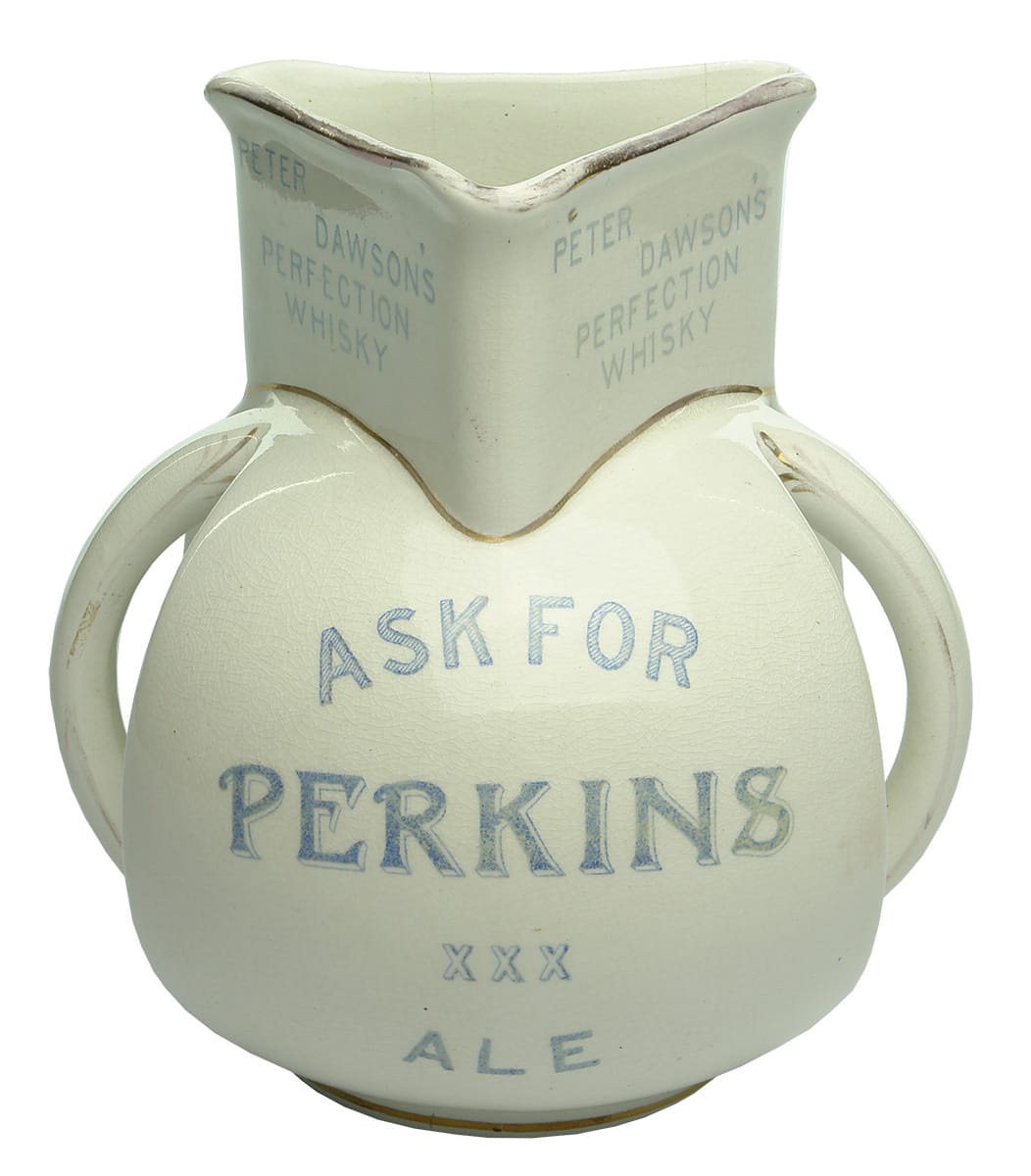 Perkins XXX Ale Dawson's Perfection Whisky Water Jug