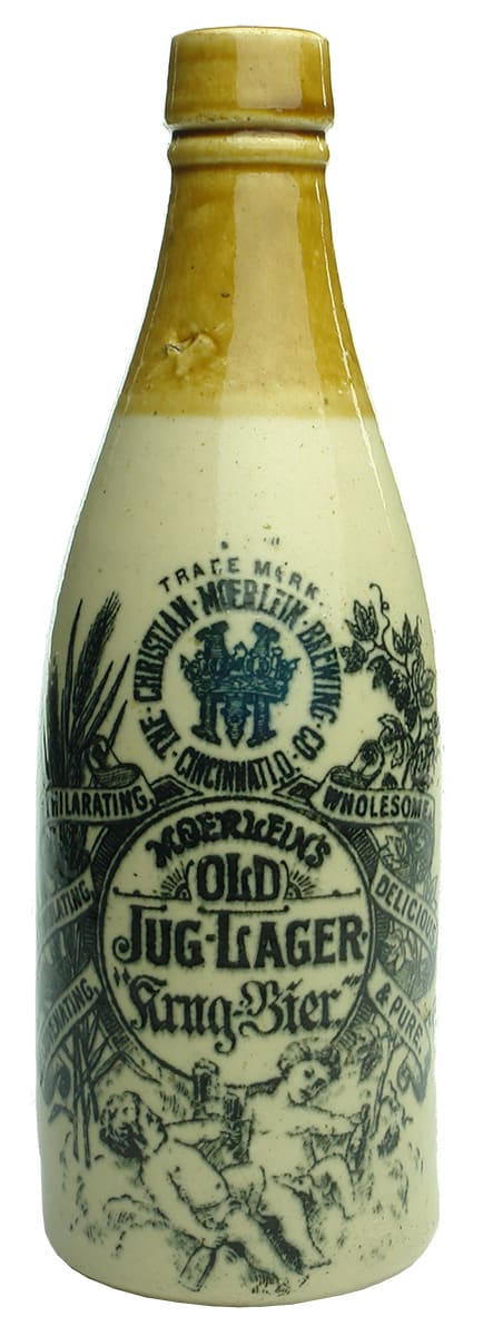 Christian Moerlein Antique Stoneware Beer Bottle