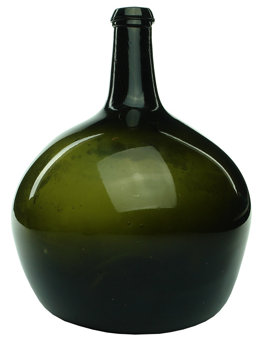 Large Black Glass Bottle