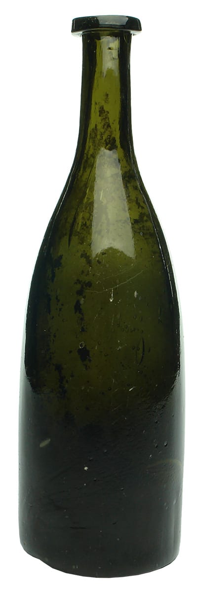 Antique Black Glass Bottle