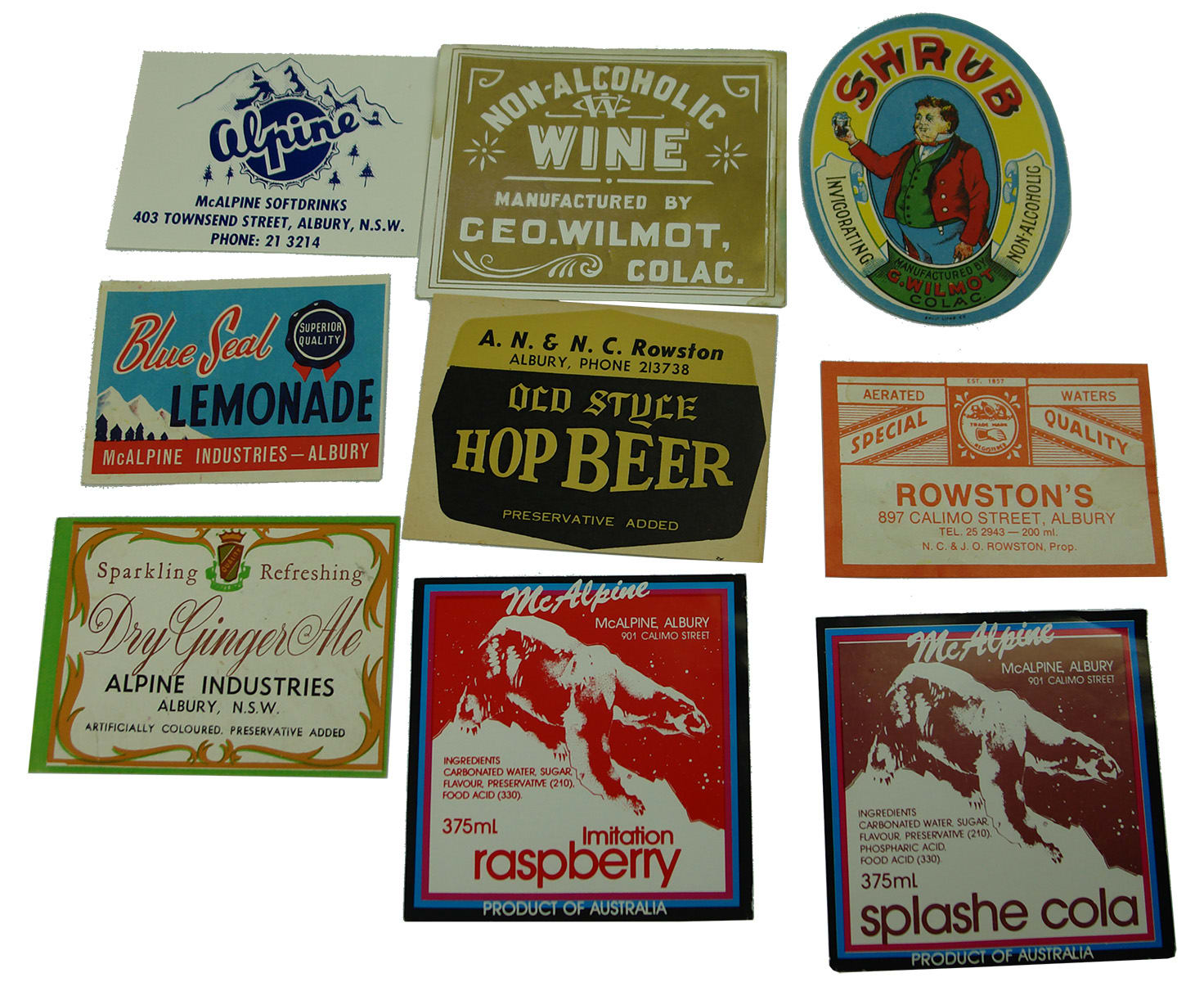 Old Soft Drink Labels