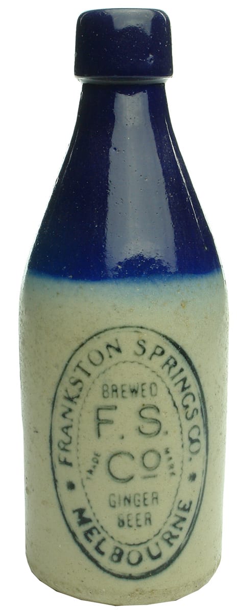 Frankston Springs Melbourne Stone Ginger Beer Bottle