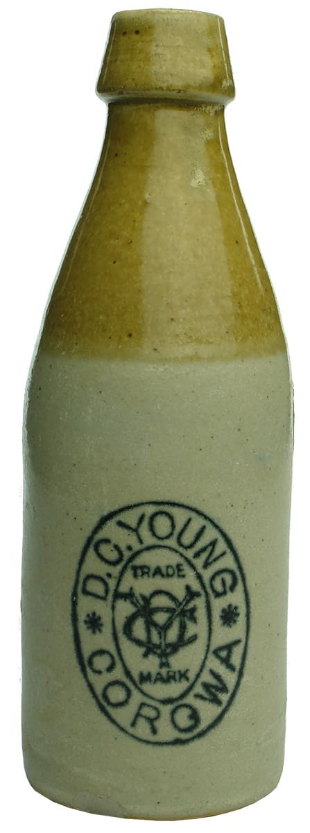 Young Corowa Stone Ginger Beer Bottle