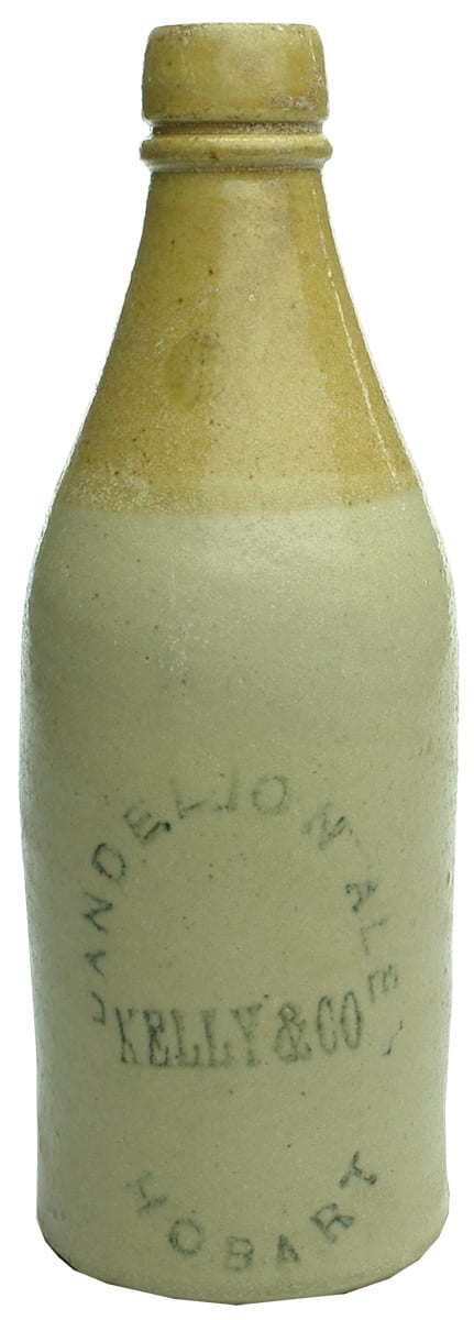 Kelly Dandelion Ale Hobart Stone Ginger Beer Bottle