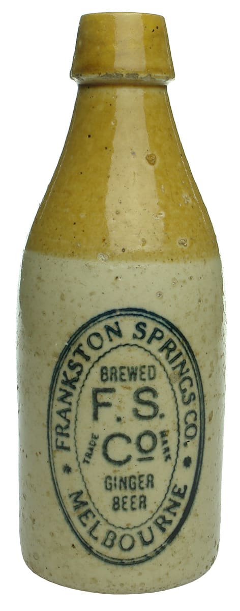 Frankston Springs Melbourne Stone Ginger Beer Bottle