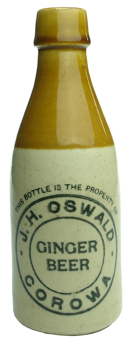 Oswald Corowa Stone Ginger Beer Bottle