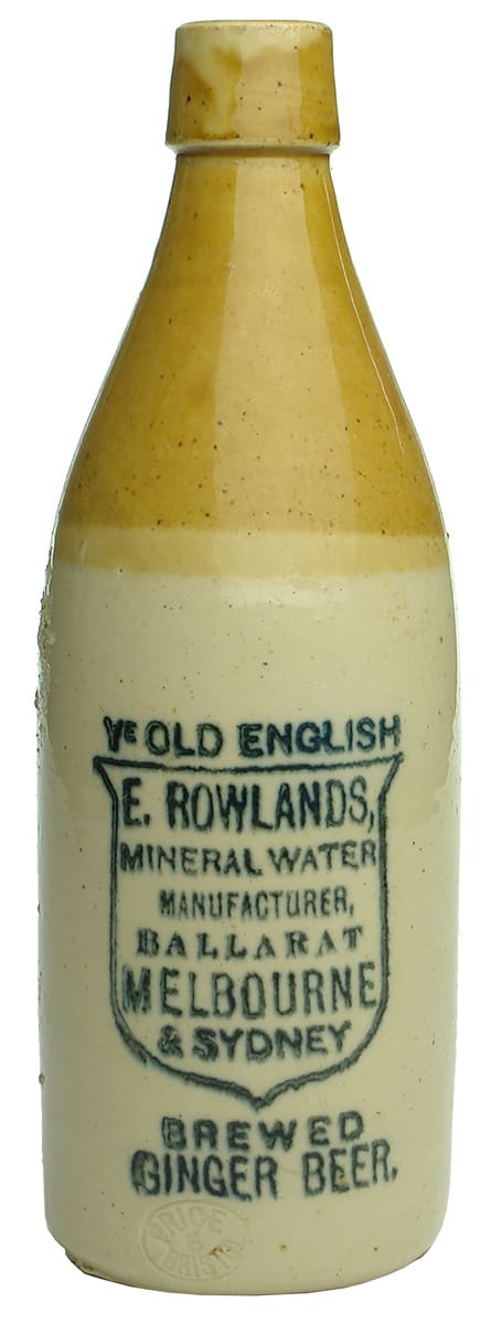 Rowlands Ye Old English Stone Ginger Beer Bottle