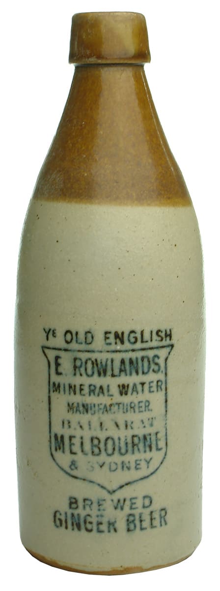 Rowlands Ye Old English Stone Ginger Beer Bottle