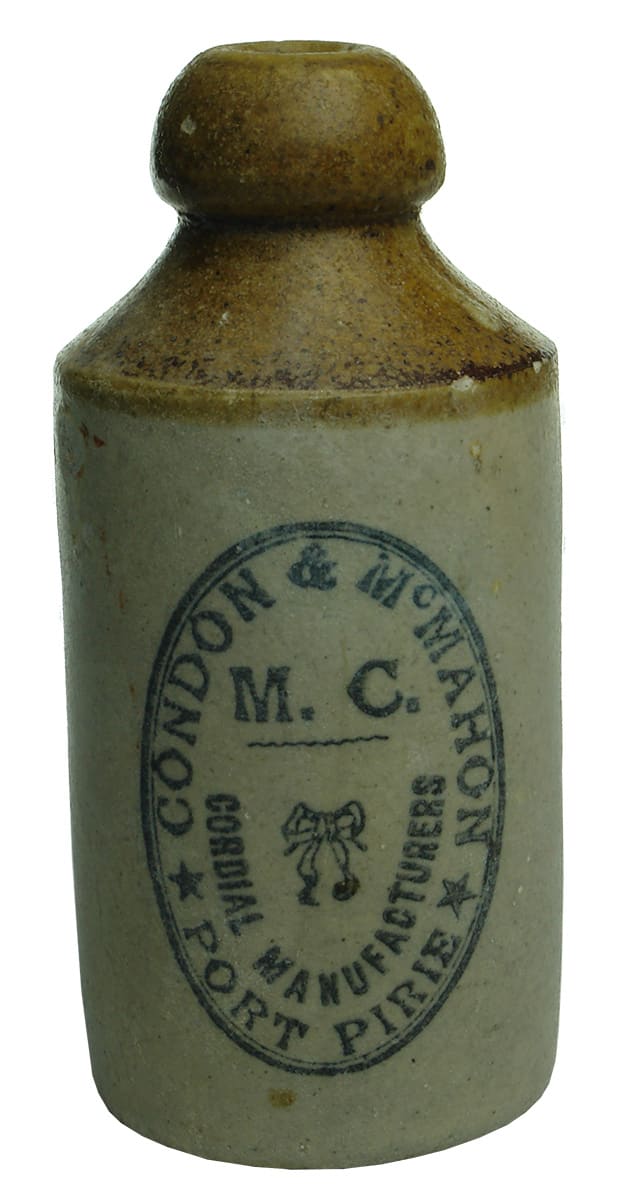 Condon Mcmahon  Port Pirie Stone Ginger Beer Bottle